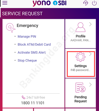 reset sbi profile password
