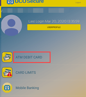 uco ATM debit card online transaction