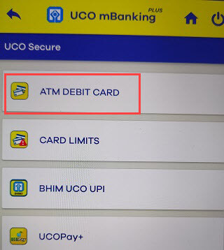 uco ATM debit card online transaction