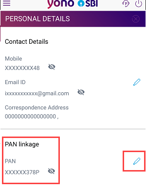 SBI Pan card link update online