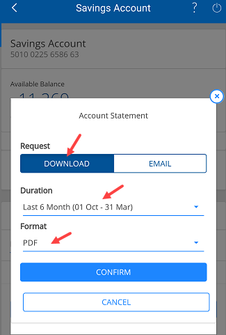 HDFC Account Statement