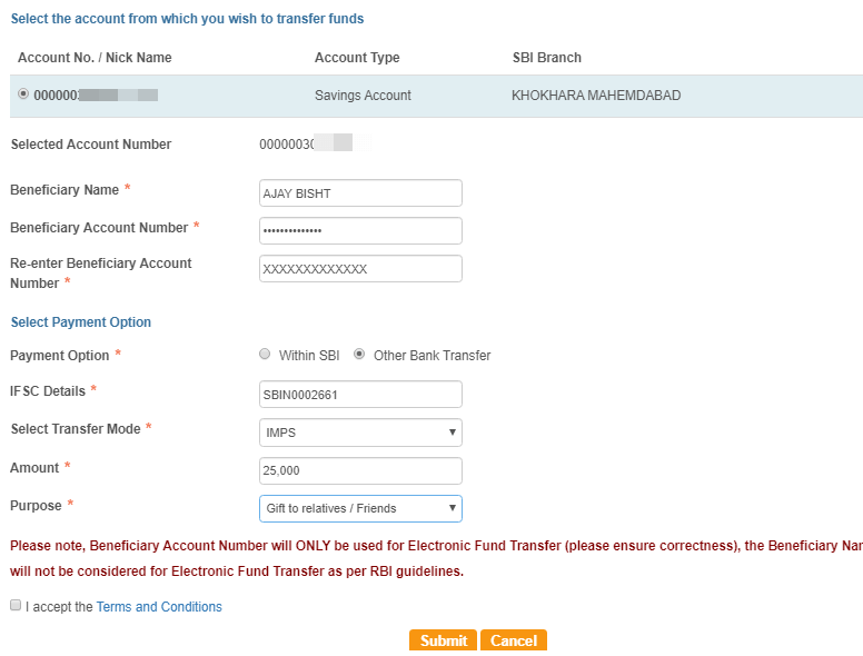 SBI Quick Transfer
