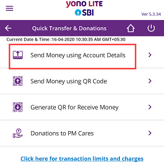 SBI Quick Transfer