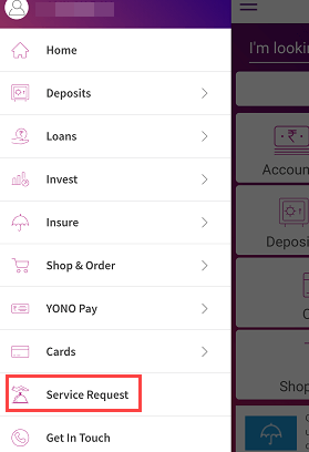 SBI YONO Service Request
