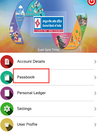 Central Bank of India CBI m-Passbook 
