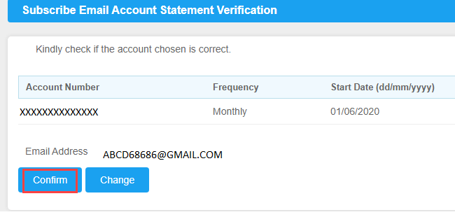Canara bank email statement (e-statement)