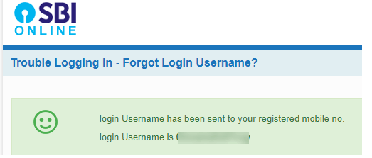 SBI Net Banking user name (User ID)