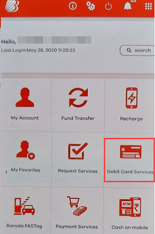 Bank of Baroda Debit card services
