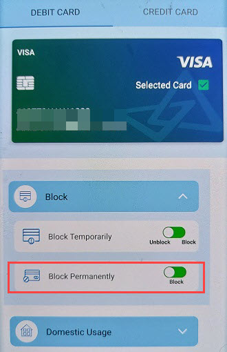 Block Canara Bank ATM/Debit Card