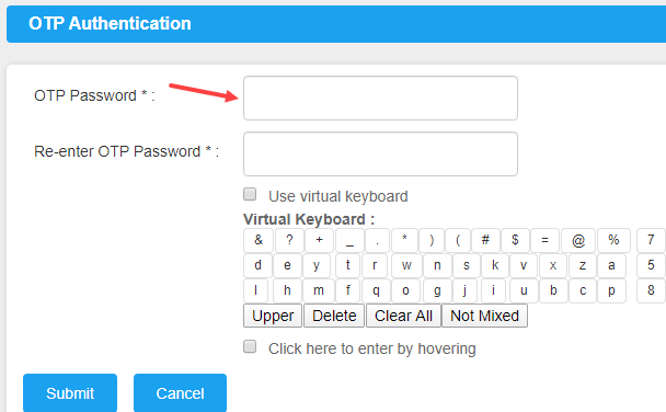 Canara bank transaction password