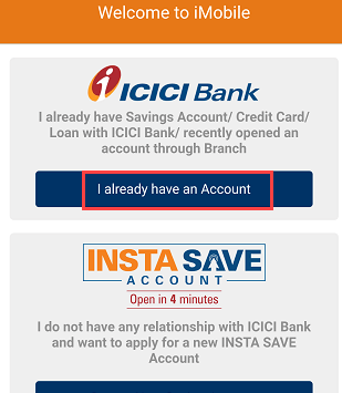ICICI Mobile Banking activate registration iMobile
