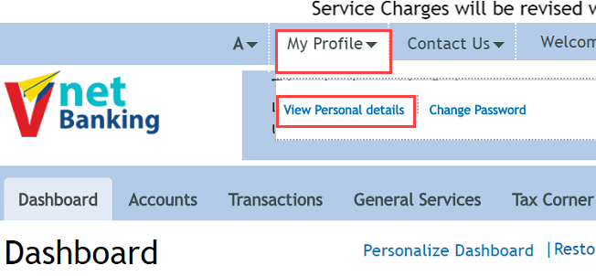  Find/Change Vijaya Net Banking User ID