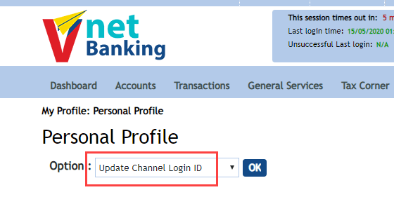  Find/Change Vijaya Net Banking User ID