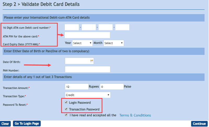 Regenerate Vijaya Bank Internet Banking Login Password & Transaction password