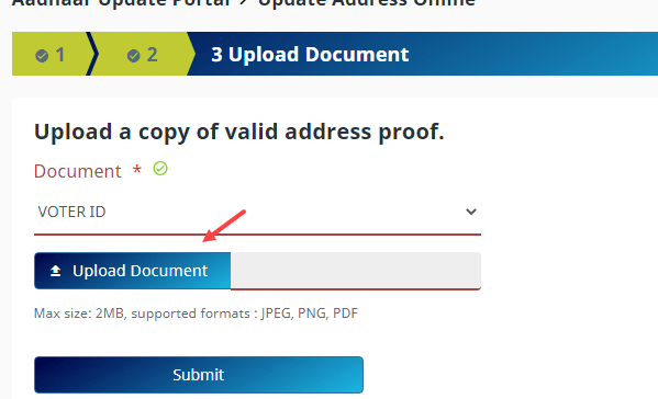 Update Aadhaar Card Address Online