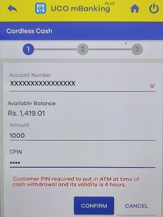 UCash - Withdraw Cash in UCO Bank Without ATM Card