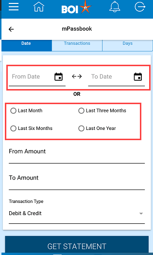  Bank of India (BOI) mPassbook Online