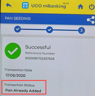 Pan card link UCO Bank
