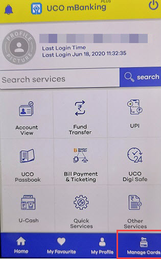 Apply New UCO Bank ATM/Debit Card Online