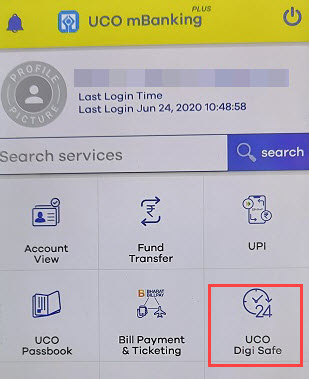uco mobile banking manage ATM Debit card