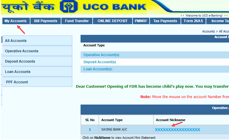 statement uco bank