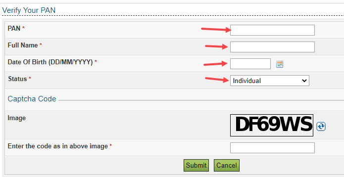 Verify your Pan Card Details Online & Check Pan Card Active or Not
