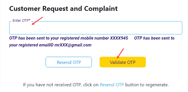 Submit Your account related Complaint to SBI Online