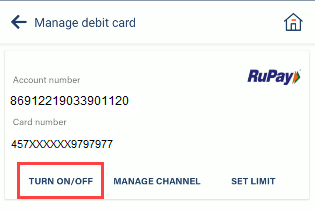 Block/Unblock Bank of Baroda ATM/Debit Card