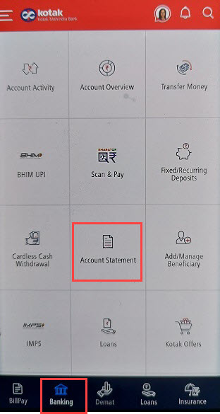  Download Kotak Bank Account Statement