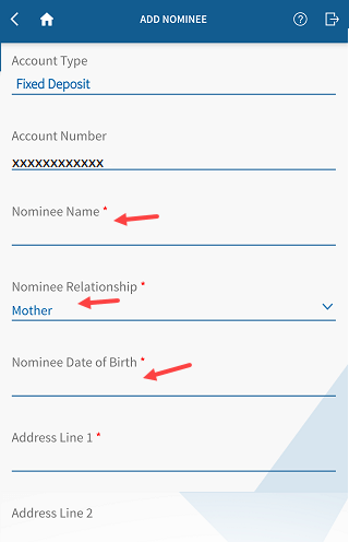 Add/Update Nominee in Yes Bank Online