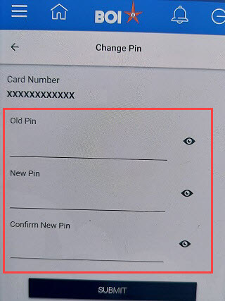 Bank of India (BOI) ATM PIN generation Online