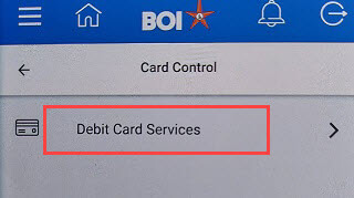 Bank of India BOI Debit card services