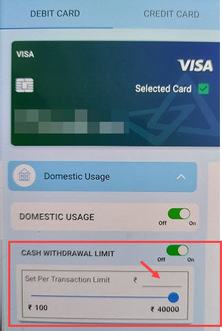 Change Canara Debit Card Limit