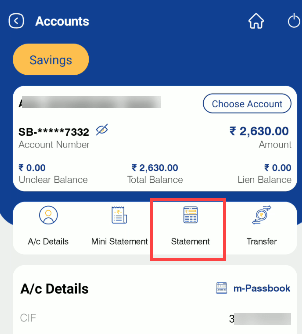 Download Indian Bank Account Statement Online