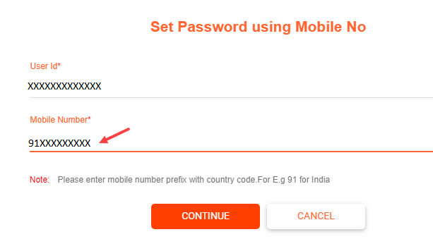 Reset bank of baroda password