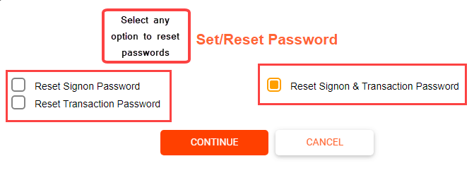 Reset bank of baroda password