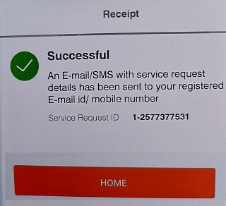 Union Bank of India request cheque book