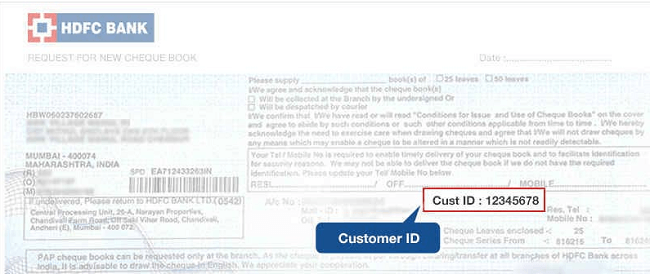 HDFC Bank Account Customer ID