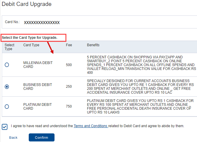 HDFC Bank Debit Card Upgrade