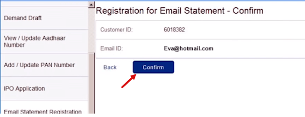 HDFC Bank email statement