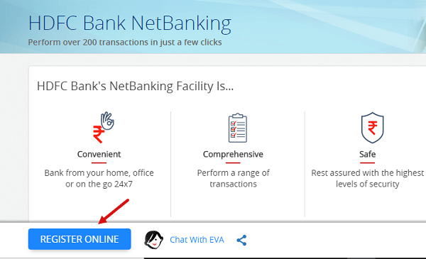 register Activate HDFC Net Banking Online 