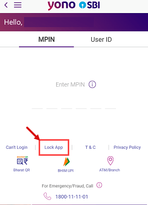  Lock/Unlock SBI YONO Application