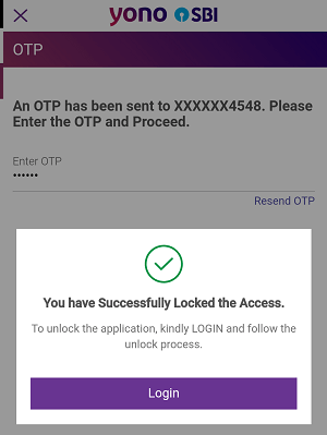  Lock/Unlock SBI YONO Application
