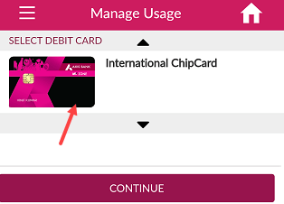 Axis Bank Debit Card international usage