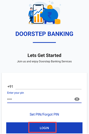 Door step banking login