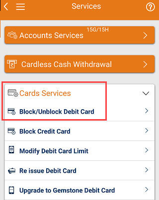 Block/Unblock ICICI Debit Card