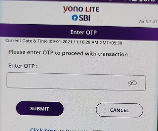 SBI UPI Money Transfer through Mobile Banking