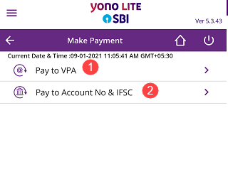 SBI UPI Money Transfer through Mobile Banking