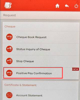 Bank of Baroda positive Pay