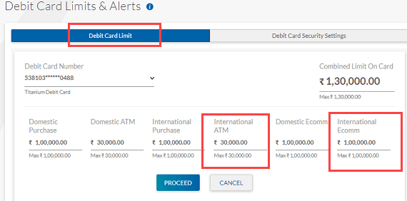 Enable International usage for Yes Bank Debit Card